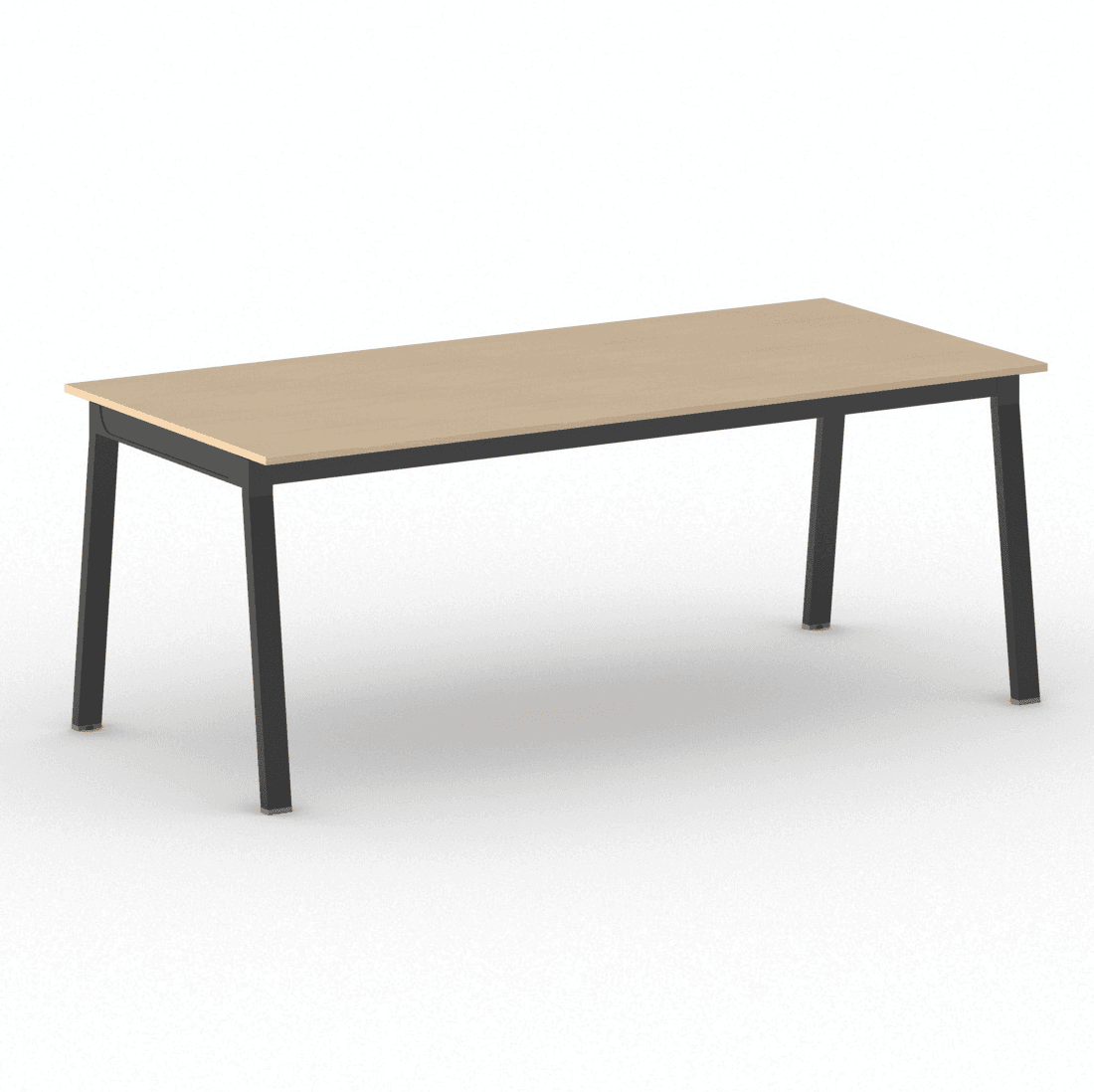 B2B Partner Rokovací kancelársky stôl PRIMO BASIC, 200x90 cm, čierna podnož, buk