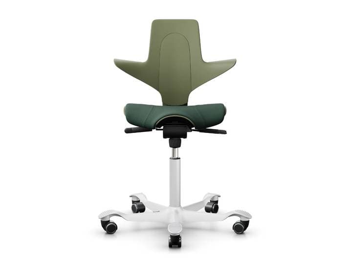 Sattelstuhl HAG Capisco Puls 8020, Grün/Weiss, Neu, Ergonomischer Stuhl - ideal für flexibles Arbeiten