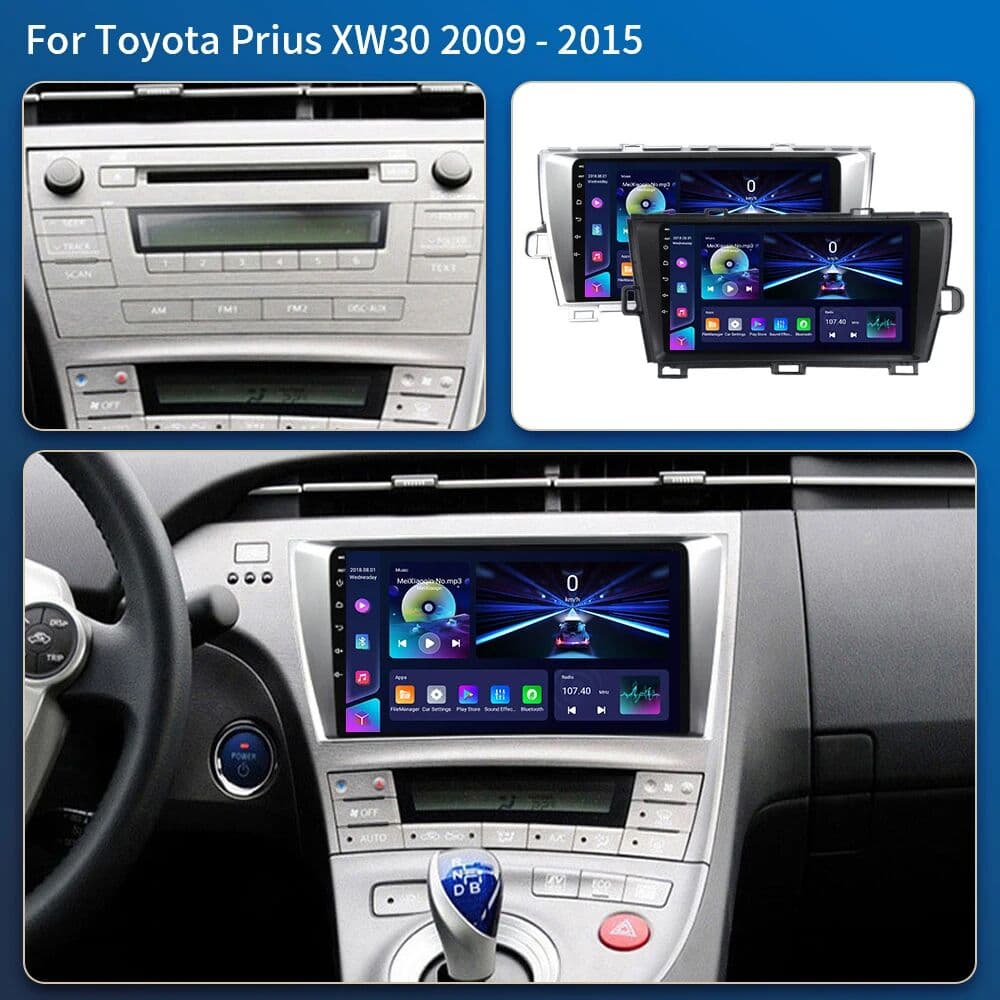 WEISUVE QLED 4G Android 16 For Toyota Prius XW30 2009 - 2015 Car Radio Multimedia Video Player GPS Navi Stereo Carplay GPS 2din DVD BT