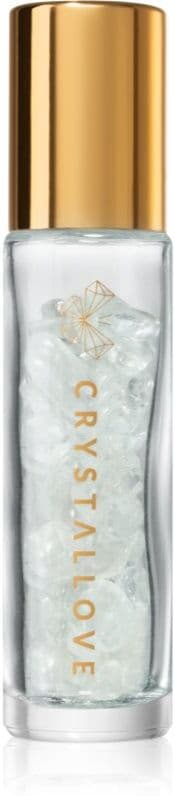 Crystallove Clear Quartz Oil Bottle Roll-on avec cristaux rechargeable 10 ml