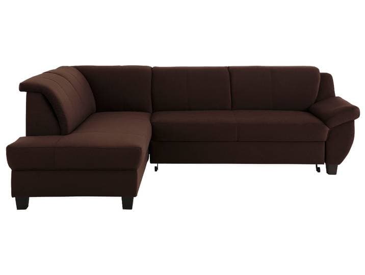 Ecksofa HOME AFFAIRE Yesterday zeitlos und elegant, bequeme Armlehnen, L-Form , braun, B:254cm H:80cm T:186cm, Struktur (100% Polyester);Primabelle-Microfaser (100% Polyester);Antikleder-Optik Melrose (100% Polyester), Sofas, Ecksofa, wahlweise mit Bettfunktion, auch in Cord
