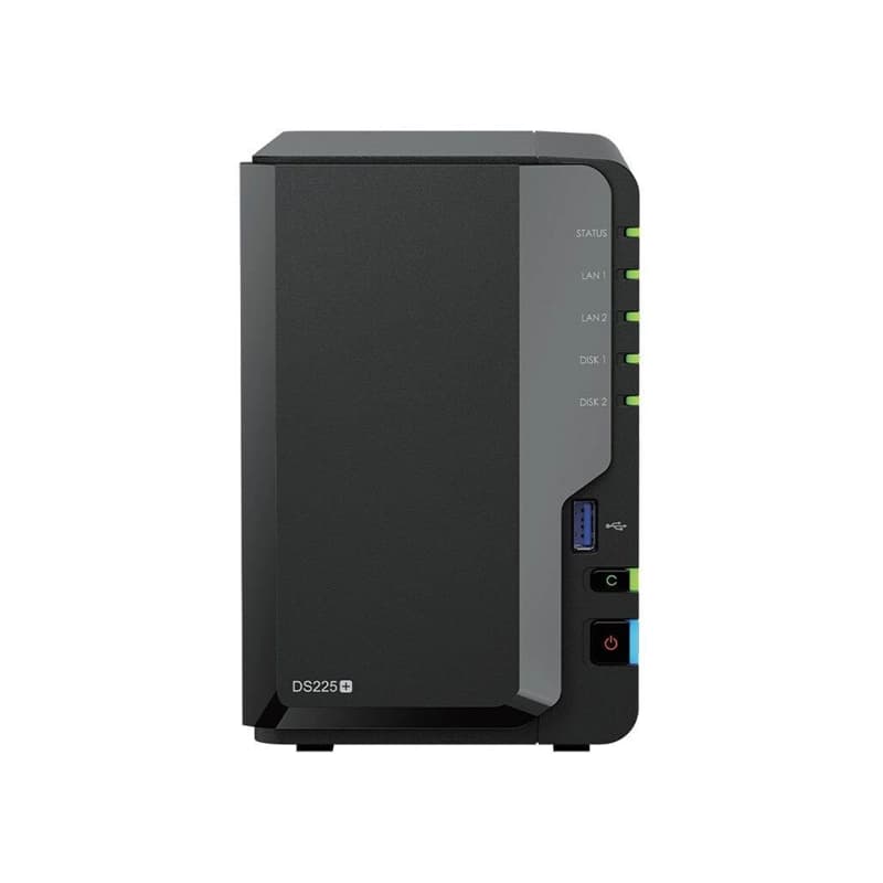 Synology DiskStation DS225+ NAS Tower με 2 θέσεις για HDD/SSD και 2 θύρες Ethernet
