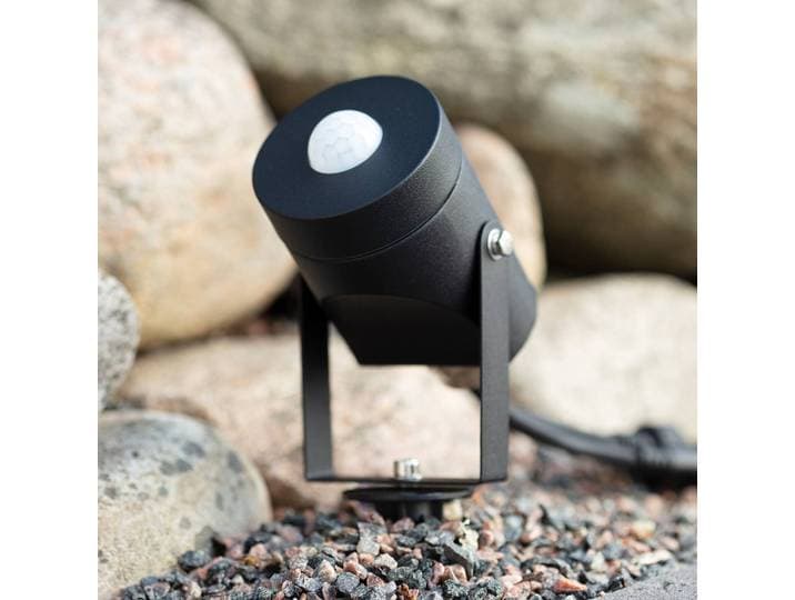 Tuin 24 bewegingsmelder met grondspies PIR-Sensor, zwart, Aluminium