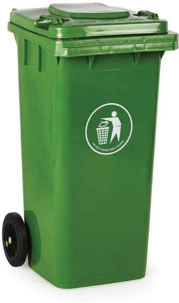 B2B Partner Plastikowy pojemnik na śmieci, śmietnik, 120 litrów, zielony