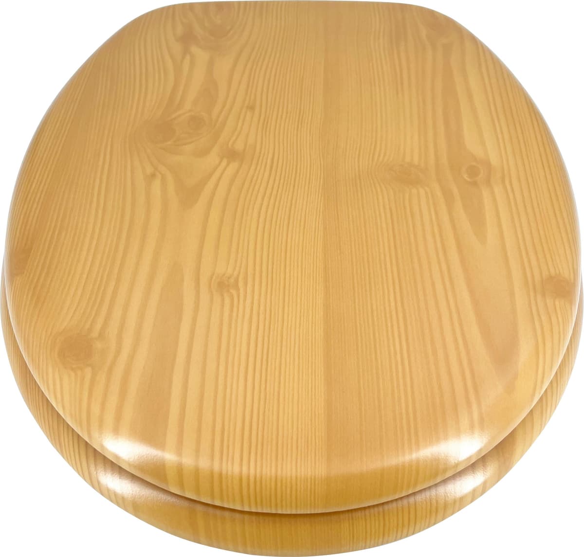 WC-Sitz ADOB, beige (kieferfarben), B:37,5cm L:44,5cm, MDF - Mitteldichte Holzfaserplatte, WC-Sitze, WC-Sitz, äusserst stabil, Messing verchromte Scharniere kieferfarben Einheitsgröße