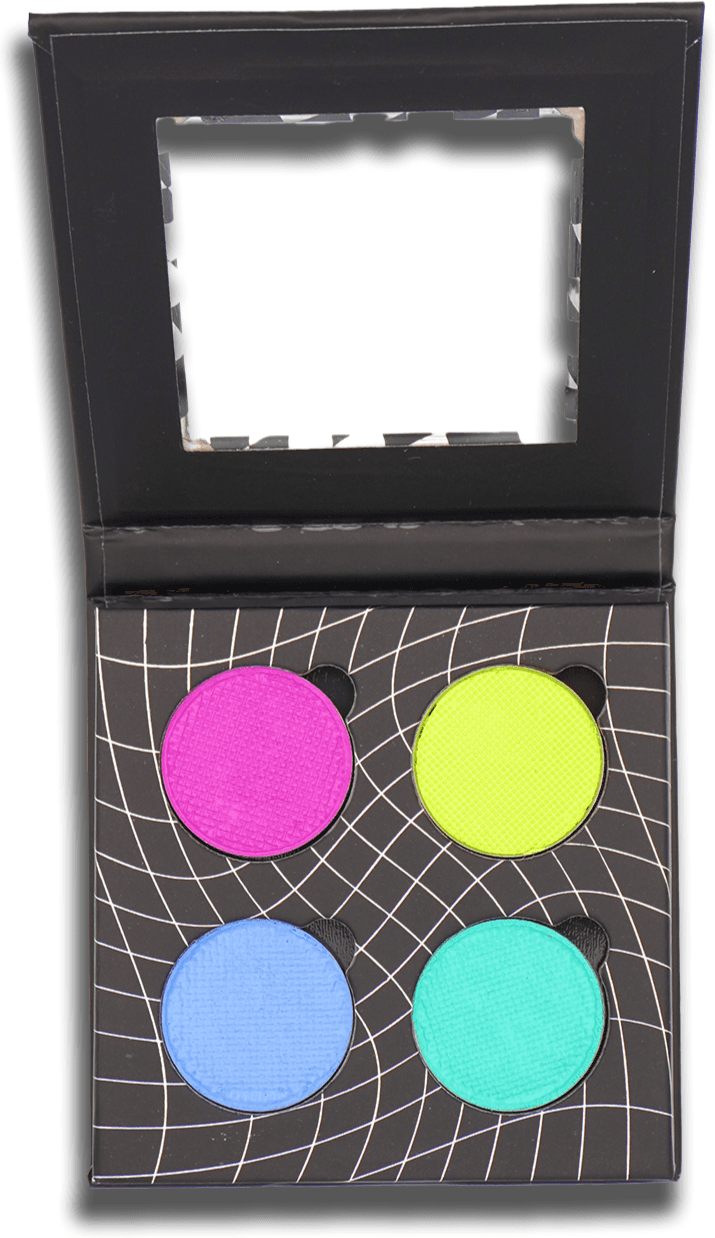 Neon 4 Pan Palette - Eyeliner - Glisten Cosmetics