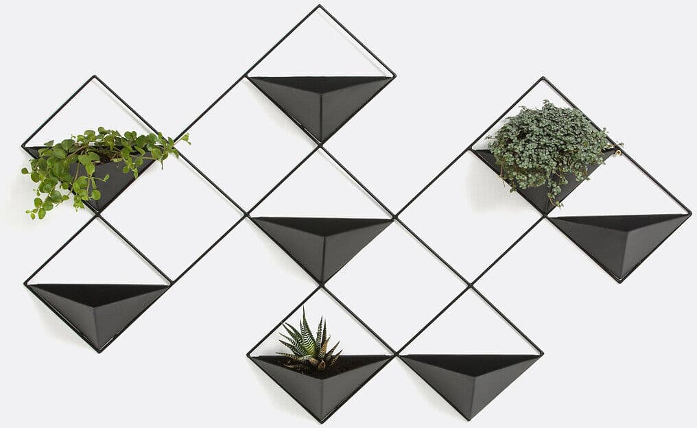 LA REDOUTE INTERIEURS Cache-pot mural métal fer, avec 8 pots amovibles, IKEBANA