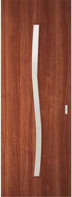 SartoDoors Basic 3002   Bedroom Door Barn Door   Solid Wood   Hardware Set   18x80, Walnut Bathroom Door Pantry Door Closet Door