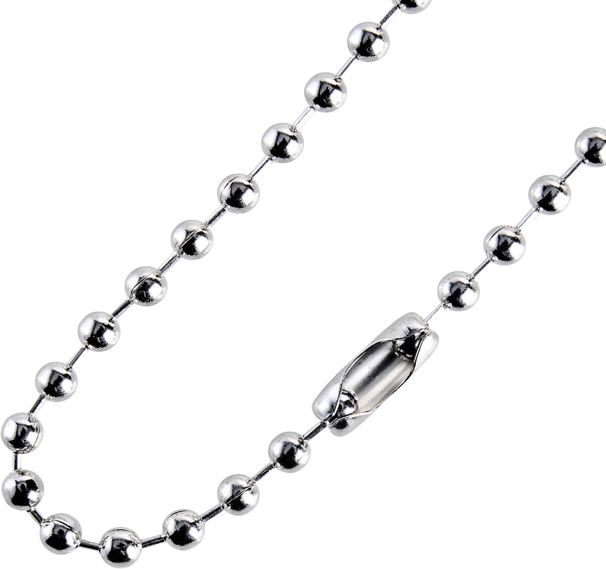SPRINTIS 100 Unités - Chaînes sphériques avec fermeture à compression argent   3,2 mm   200 mm, métal