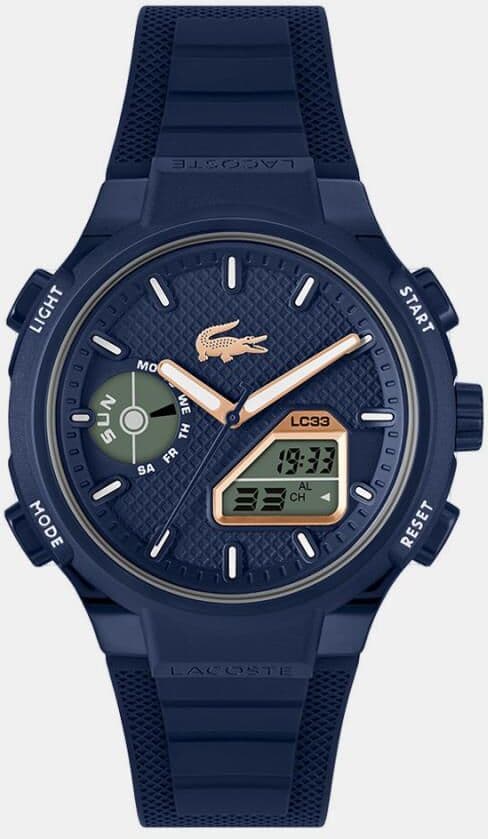 Lacoste Watches Reloj de hombre LC33 2011434 de silicona azul. Azul