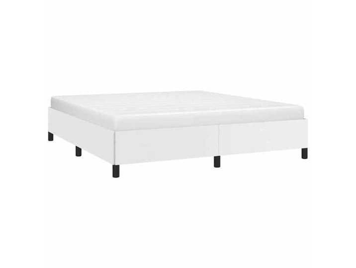 Cadre de lit - - 160x200 cm - blanc - similicuir - Sans matelas - 2 places - Sommier à lattes inclus 24887