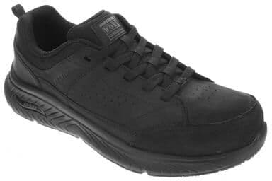 Skechers Work Arch Fit Crosser SR-200457 (Men's) in Black, Size 10 M, Leather/Memory Foam/Rubber