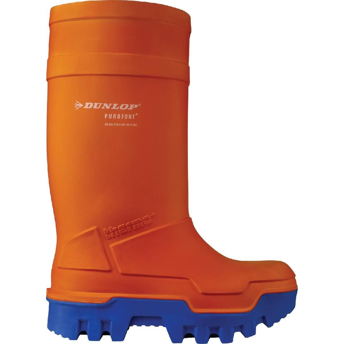 Dunlop Winterstiefel, Purofort THERMO, BAU S5, orange, Durchtrittschutz, mit Stahlkappe, Größe 39-40