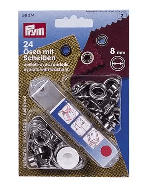 REIMO TENT Maljer Og Skiver Ø8 Mm 24 Stk Sølvfarget