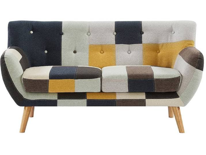 Vente-unique Tweezitsbank in patchworkstof SERTI II
