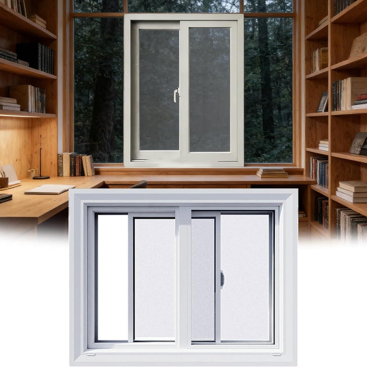 Robustes, weißes Belüftungsfenster für Schuppen, 124,5 cm B x 13 H, leicht zu öffnen, für Schuppen, Badezimmer, Keller und Hühnerställe, 124 x 33 cm, witterungsbeständig