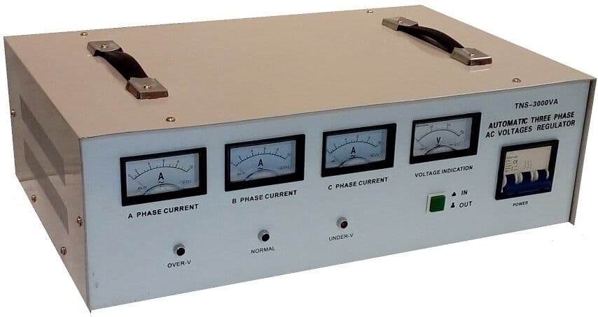 Estabilizador Automático de Tensión Trifásico 3x280-430V / 3x400V 3KVA