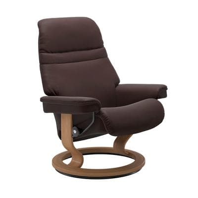 Relaxsessel STRESSLESS "Sunrise", braun (chocolate paloma), B:79cm H:103cm T:73cm, Leder BATICK: BATICK ist ein leicht korrigiertes, durchgefärbtes und genarbtes Möbelleder, bei dem die meisten Unebenheiten und Spuren in der Regel entfernt...