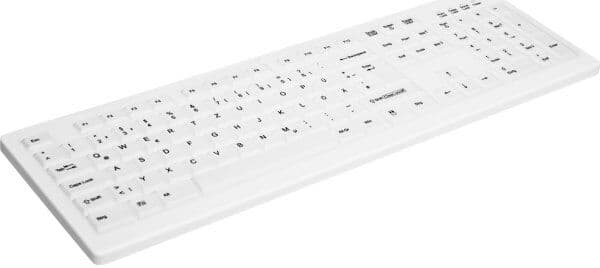 Contour Active Key Trådløs Hygiejne Tastatur, Hvid