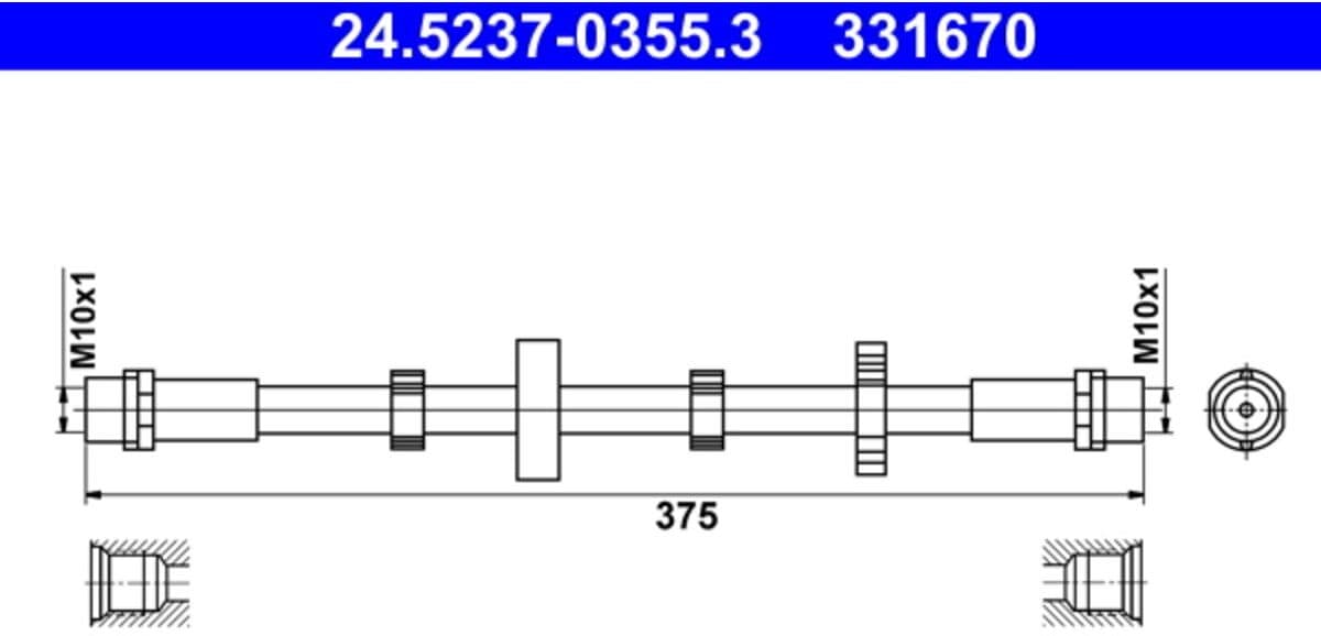 Ate Tubo flessibile del freno 24.5237-0355.3