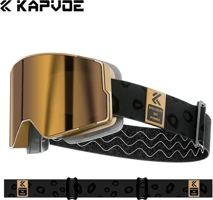 KAPVOE Men Women Double Layers Anti-Fog Ski Goggles Snowmobile Eyewear Outdoor Sport Snow Snowboard Glasses Magnetic Lenses