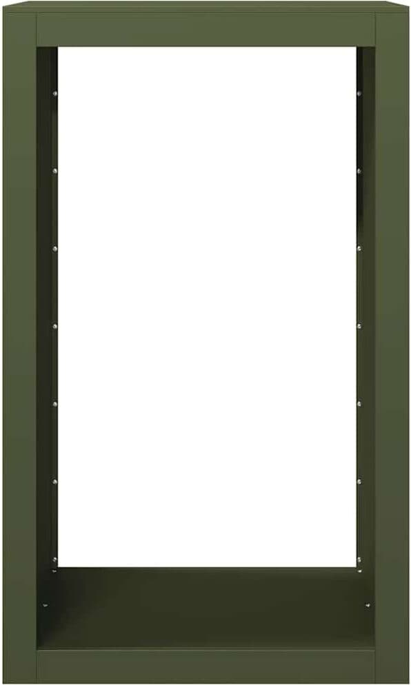 vidaXL Portant de bois de chauffage vert 60x40x100 cm acier