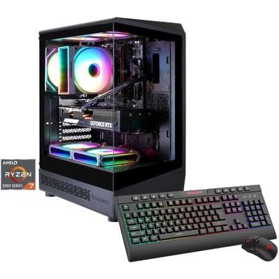 GAMEMAX Gaming-PC "VISTA COC AB 8185 AMD Ryzen 7 5700X 16GB 1TB SSD RTX 5060", bunt (schwarz), Microsoft Windows 11 Home (64 Bit), RTX 5060, 16 GB RAM 1.000 GB SSD, Desktop-PCs, Windows 11