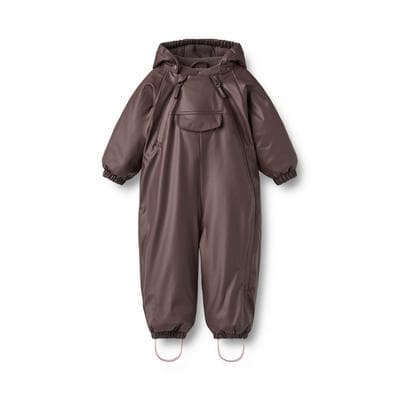 Jumpsuit WHEAT "WHEAT Wintersuit Evig", Mädchen, Gr. 92, braun (chocolate plum), 100% Polyester (Recycelt), unifarben, normal, Overalls Jumpsuit
