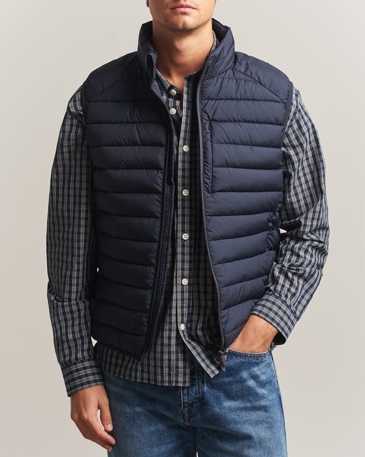 Save The Duck Rhus Matt Lightweight Vest Blue Black