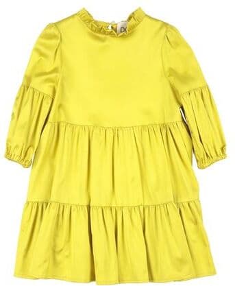 Douuod Vestido para niña Chica Verde lima 6 Chica