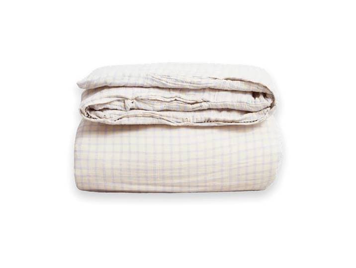 Garbo&Friends Gingham Sky Blue Muslin dekbedovertrek dubbel 240x220 cm