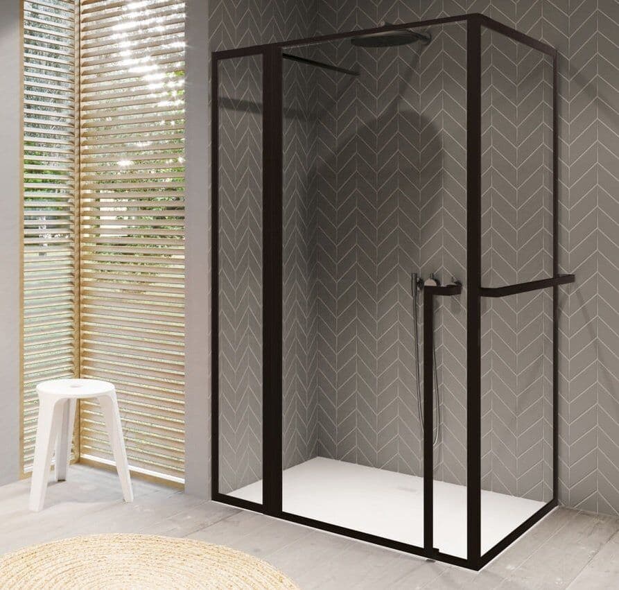 Riho Lucid GD203 kabina prysznicowa z wieszakiem 110x80cm czarna G005016121