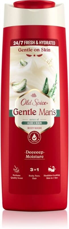 Old Spice Gentle Man's Aloe & Rain τζελ για ντους 3 σε 1 400 ml