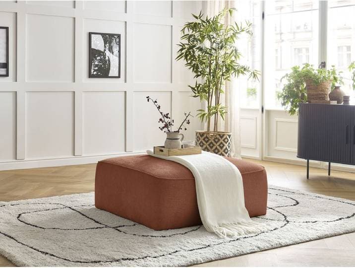 Pouf LEOPOLD tissu texturé