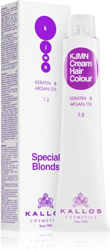 Kallos KJMN Professional Cream Hair Colour Keratin & Argan Oil coloration cheveux teinte 90.01 Silver Blond 100 ml