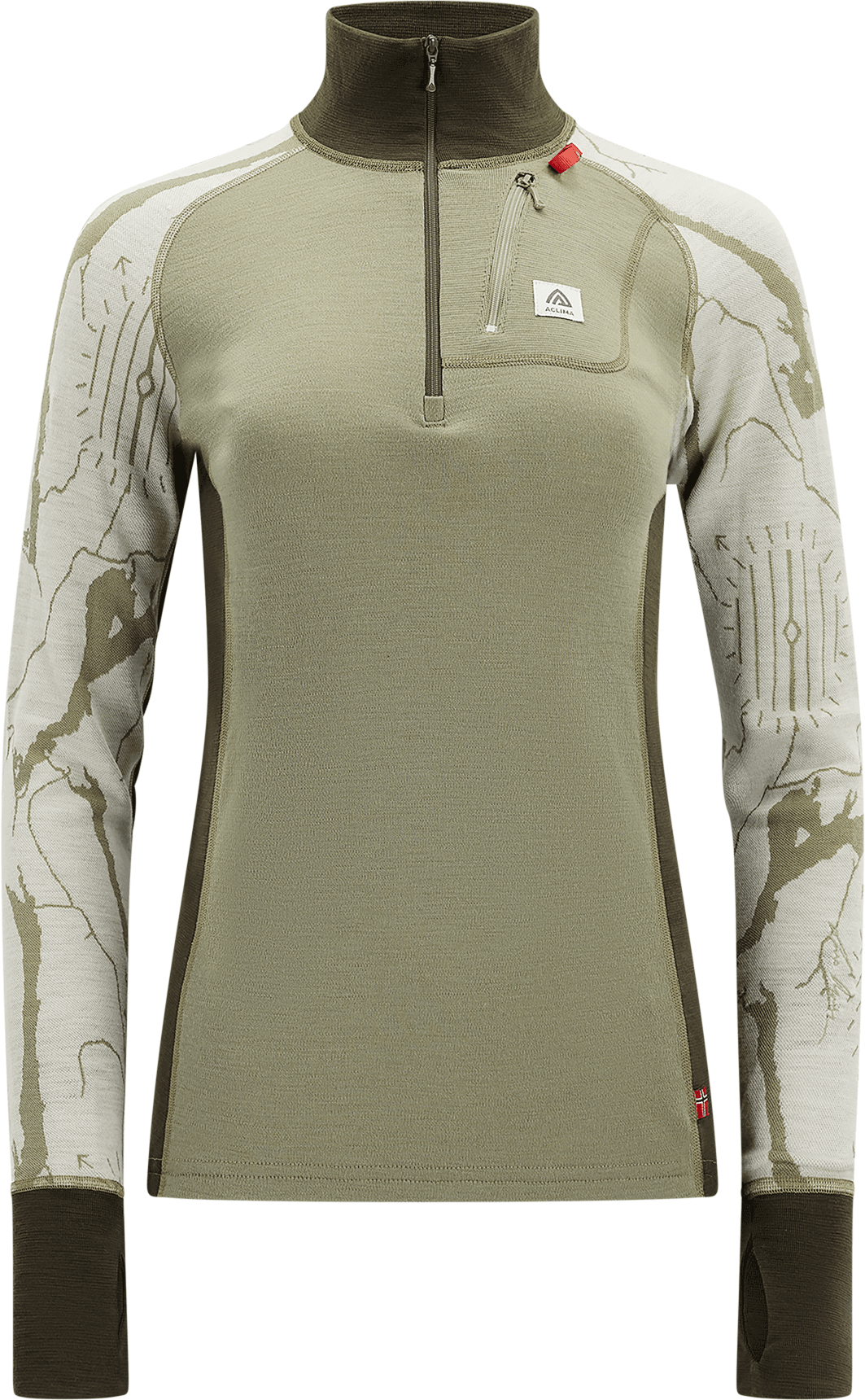 Aclima Warmwool Lars Monsen Polo Dame Nature Femund XS