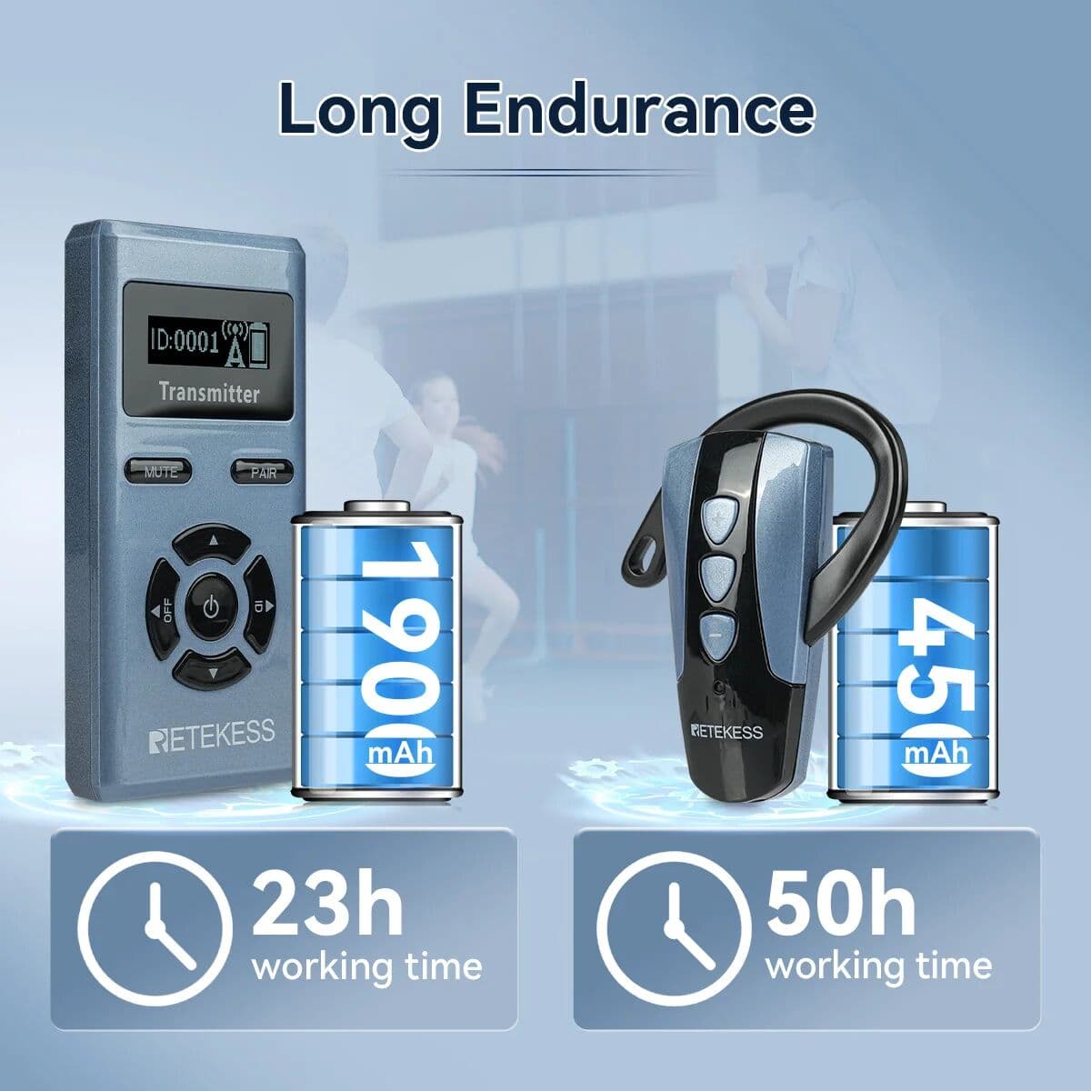 RETEKESS TT106S Earhook Tour Guide System, Voice Audio Transmission with Mic Conference Translation System For Conferences