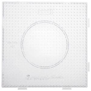 Hama-Perlen Steckplatte 234 TR, Quadrat, für Ø 5 mm Midi Bügelperlen, transparent
