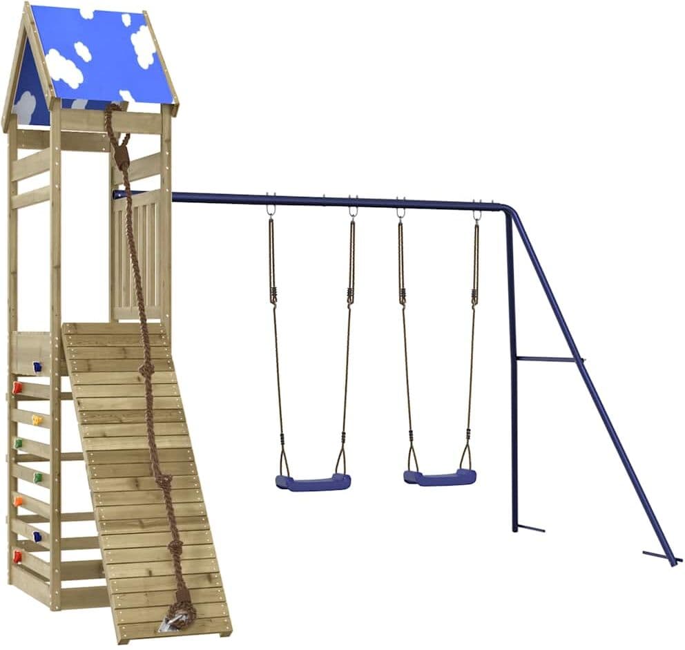vidaXL Aire de jeux d'extérieur bois de pin imprégné