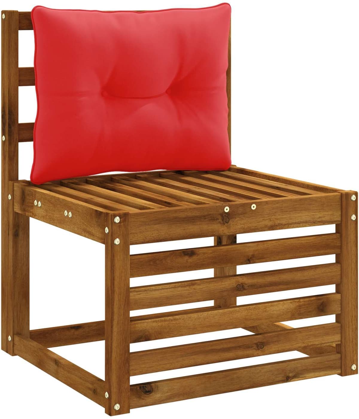 vidaXL Coussin de dos PUTTEN 100 % polyester Rouge 50 x 40 x 10 cm