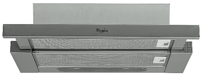 Campana telescópica - Whirlpool AKR 749/1 IX, Telescópica, 3 velocidades, 304 m3/h, 62 dB, Inox