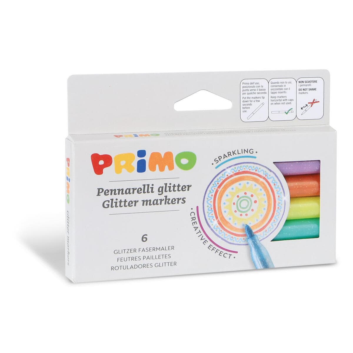 PRIMO Fasermaler 6er Glitter