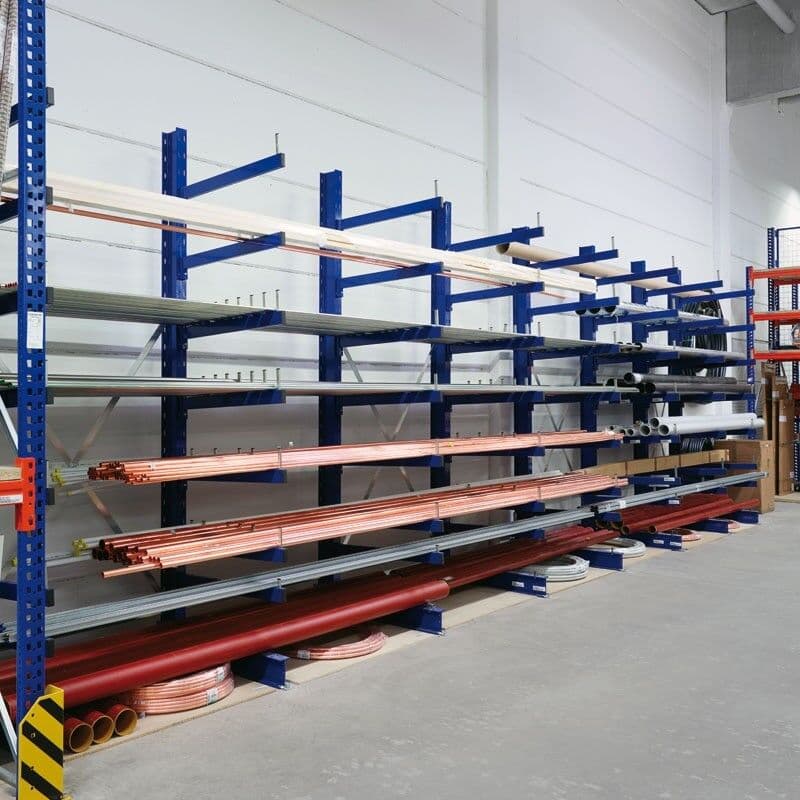 META Regał wspornikowy, jednostronny, 355 kg, 2500 x 1330 x 830 mm, podstawowy