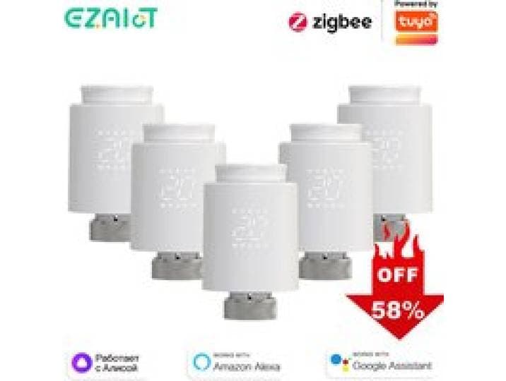 EZAIOT Tuya ZigBee Smart TRV Thermostatische Klep Thermostaat Radiator Actuator Temperatuurregelaar Voice Alexa Google Home Alic