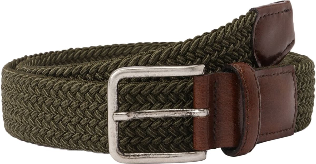 Flechtgürtel LLOYD MEN’S BELTS "Lloyd Belts Herrengürtel 0238", Jungen, Gr. 115, grün (oliv), Kunstfaser, Gürtel