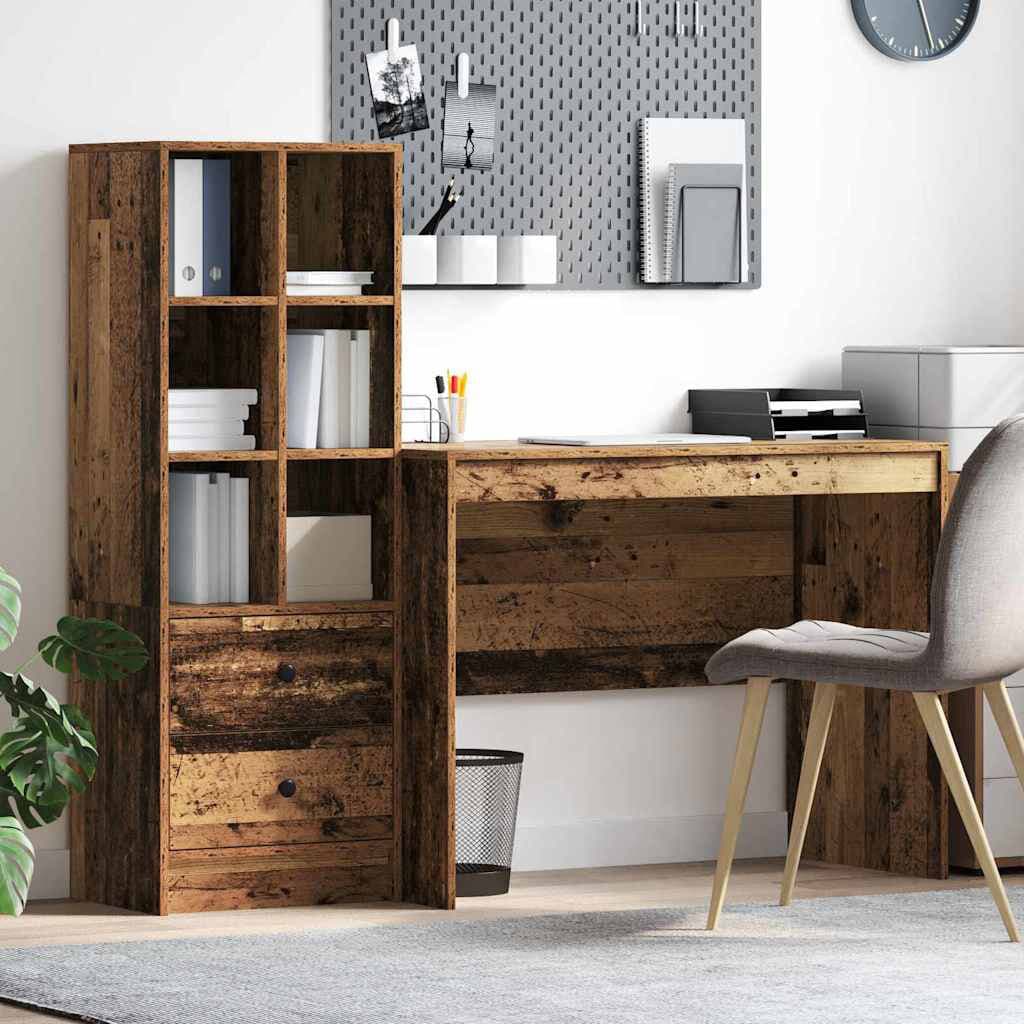 Latitude Run Credenza Desk Old wood 76cm H x 100cm W x 50cm D