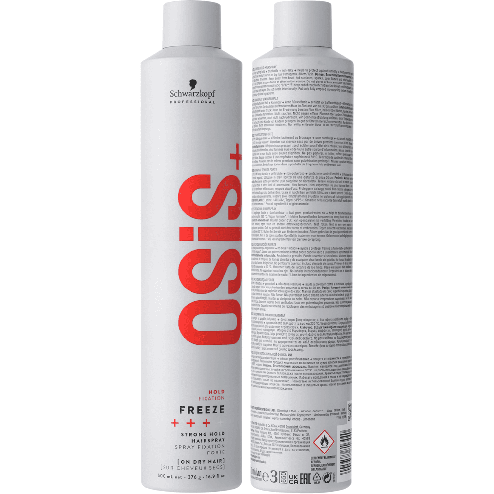 Schwarzkopf OSiS Laca de fijación fuerte FreezeOSiS Laca de fijación fuerte Freeze 500mL