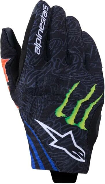 Alpinestars Guantes De Verano Fq20 Reef V2 Monster Black / Red Fluo / Blue / Green L
