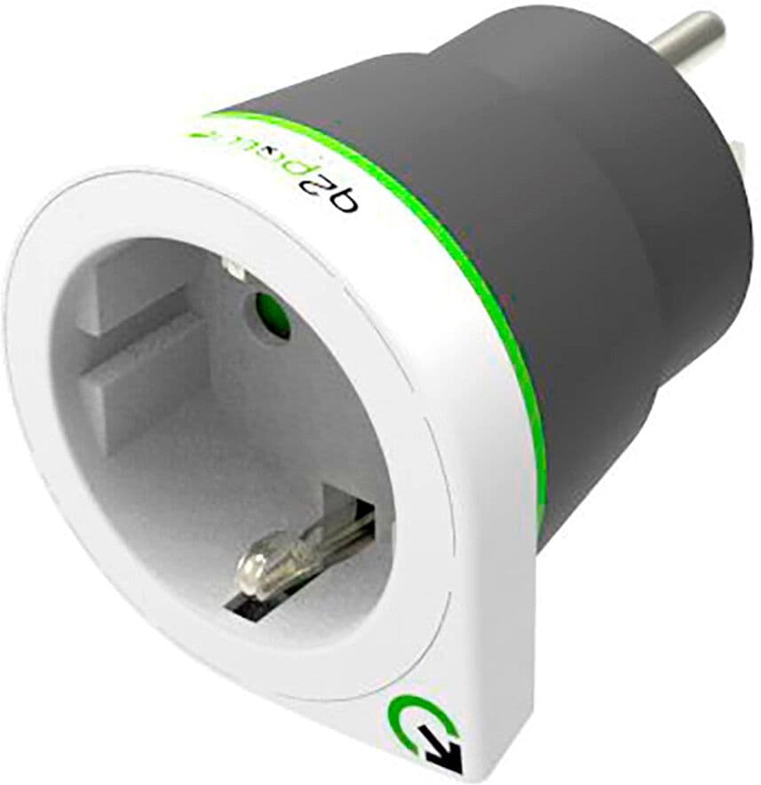 Q2 Power Europa til USA Rejseadapter - Hvid / Sort