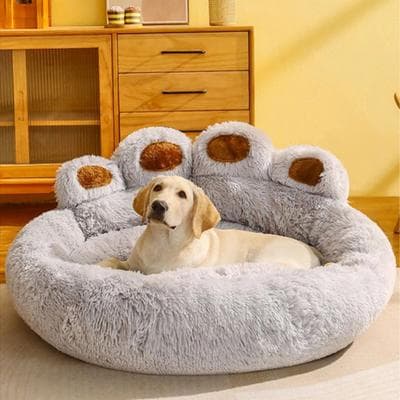 Uplift Picks SnuggleNest Fluffy Dog Bed Warm Pet Sofa Basket For Dogs And Cats light Gray m (60cm)